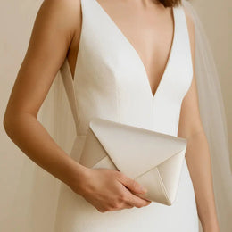 Sac de mariée Magda – satin ivoire teintable