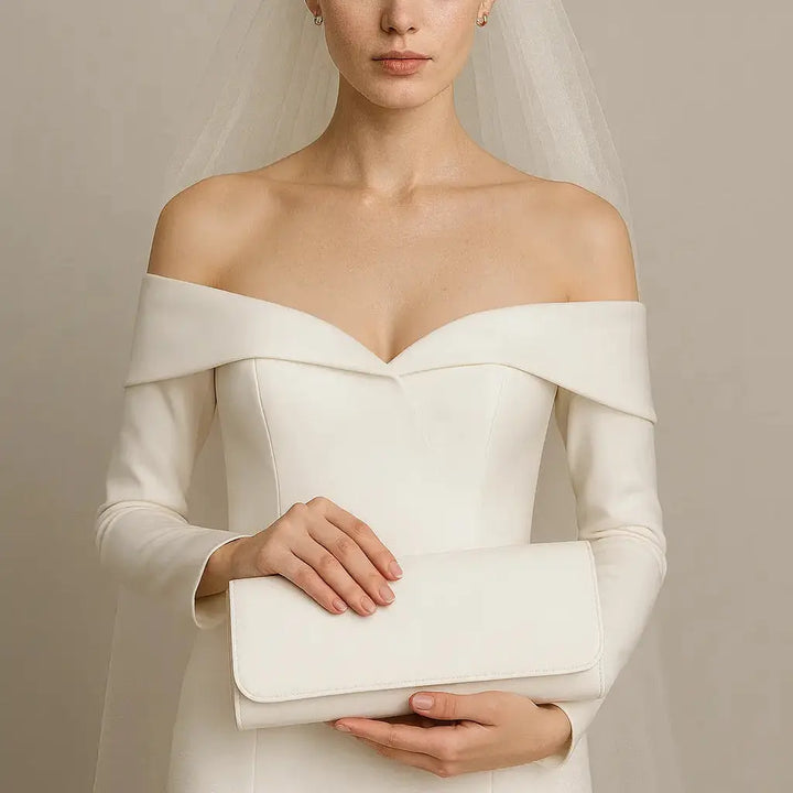 SAC MARIÉE EN SATIN IVOIRE ROMINA WHITE LADY
