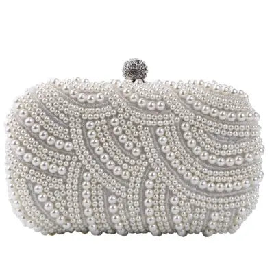 SAC MARIÉE EN PERLES  CLUTCH - Mas Accessoires