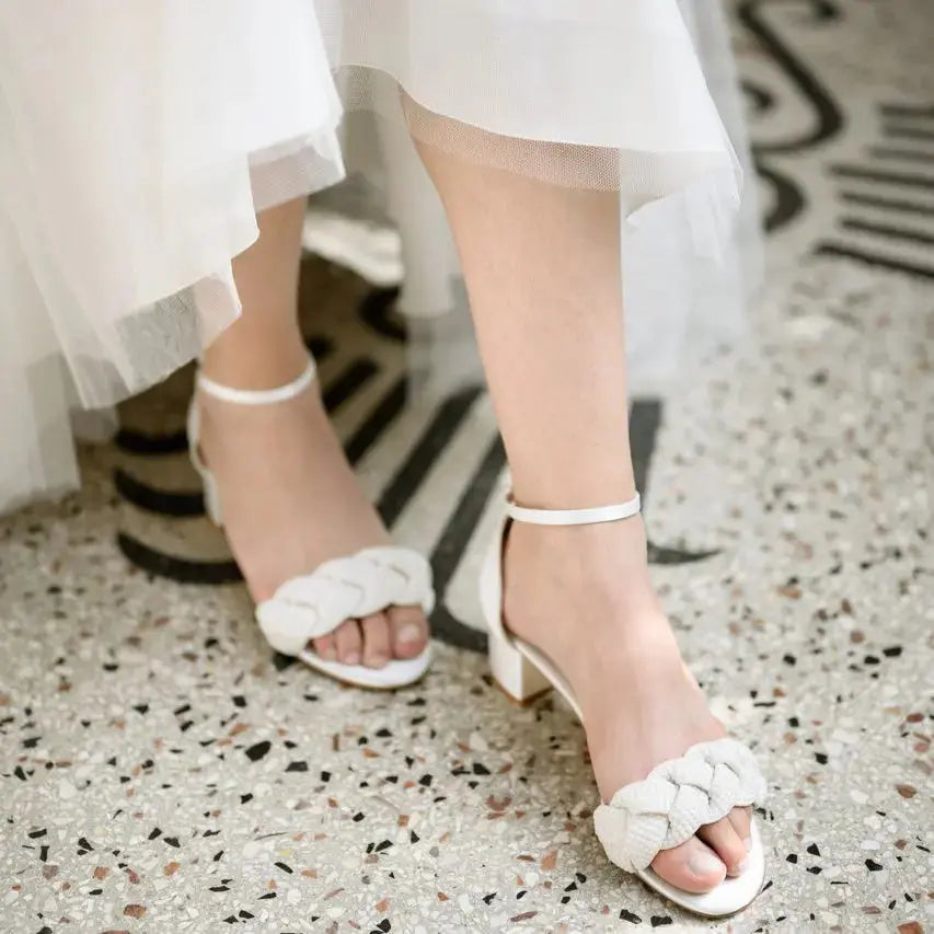 SANDALES DE MARIÉE IVY – BRIDE TRESSÉE ET TALON BLOC 4,8 CM G.Westerleigh