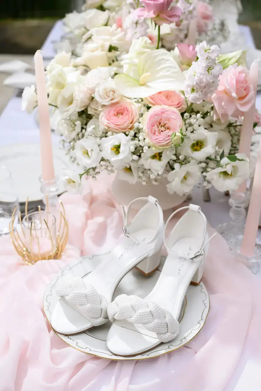 SANDALES DE MARIÉE IVY – BRIDE TRESSÉE ET TALON BLOC 4,8 CM G.Westerleigh