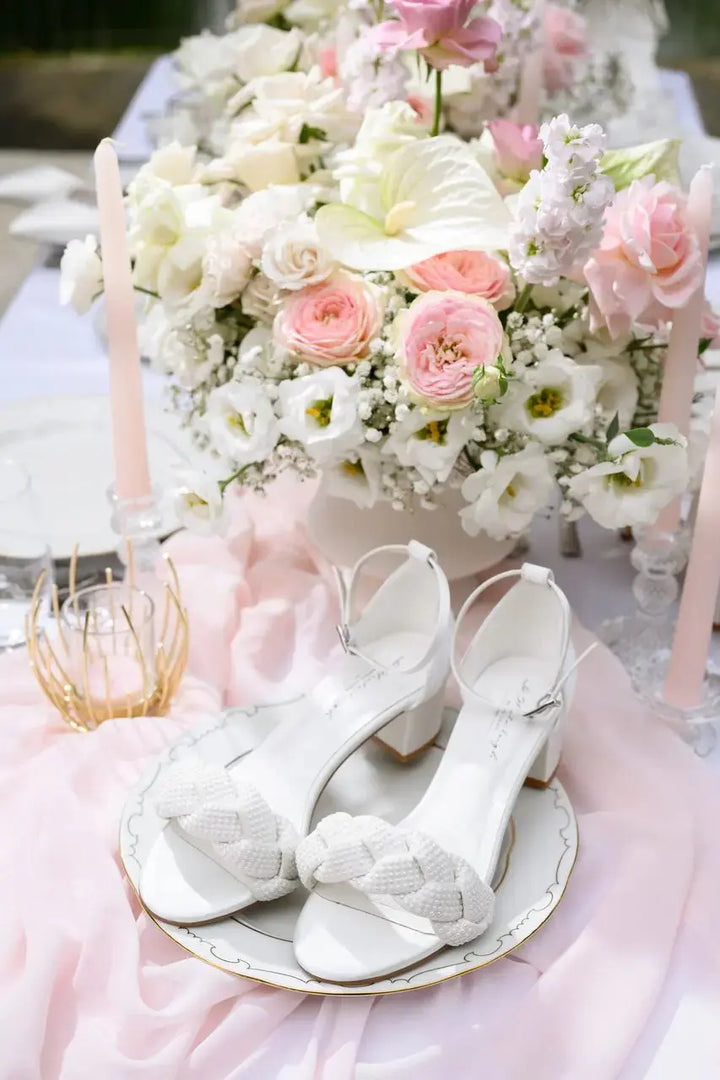 SANDALES DE MARIÉE IVY – BRIDE TRESSÉE ET TALON BLOC 4,8 CM G.Westerleigh