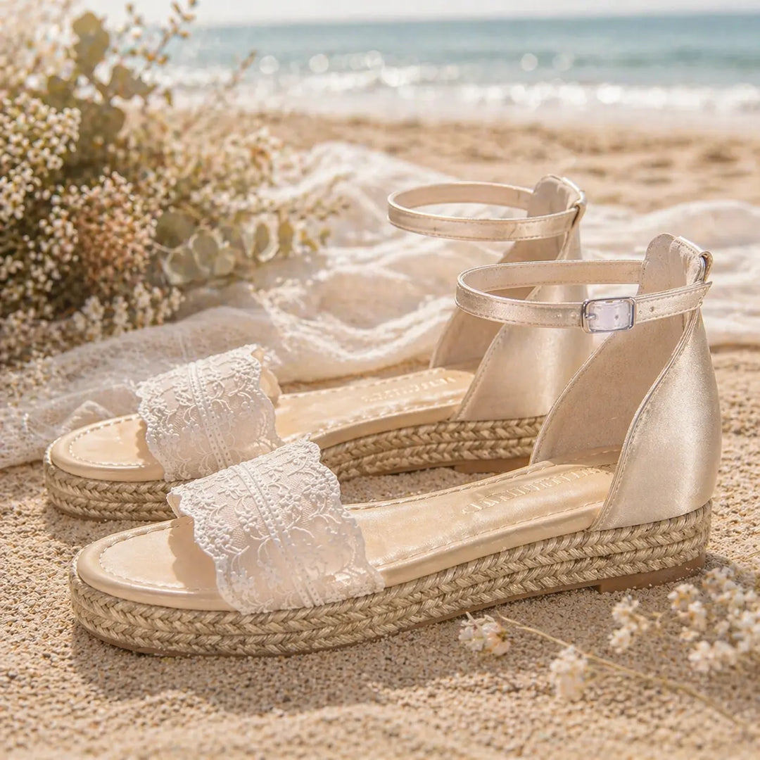 SANDALES MARIAGE BOHÈME 857 — ST TROPEZ WHITE LADY