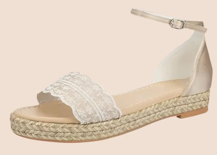 SANDALES MARIAGE BOHÈME ST TROPEZ White Lady