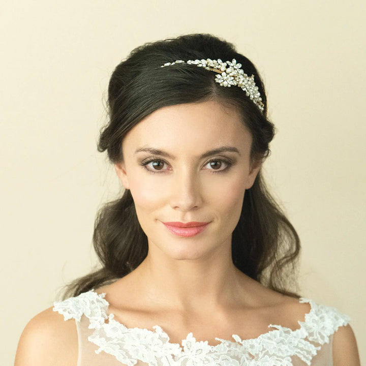 SERRE-TÊTE MARIAGE CRISTAUX & PERLES D’EAU DOUCE – DIOR IVORY AND CO