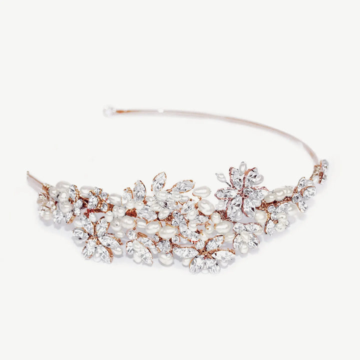 SERRE-TÊTE MARIAGE CRISTAUX & PERLES D’EAU DOUCE – DIOR IVORY AND CO
