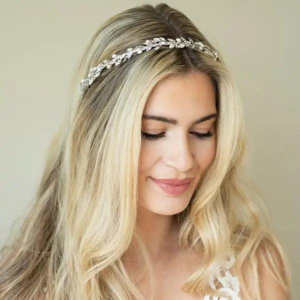 SERRE TÊTE MARIAGE PERLES & CRISTAUX MOONLIGHT Ivory and co