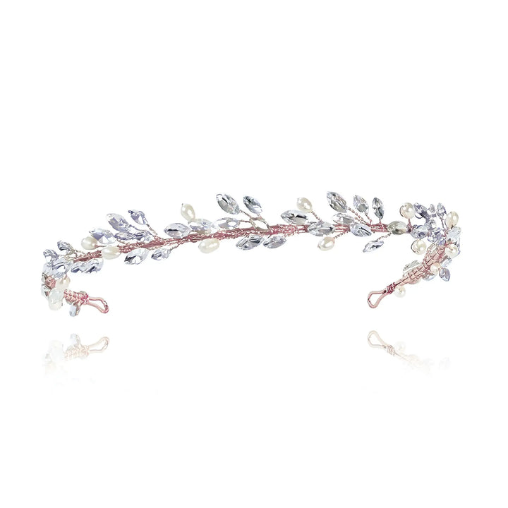 SERRE TÊTE MARIAGE PERLES & CRISTAUX MOONSHINE Ivory and co