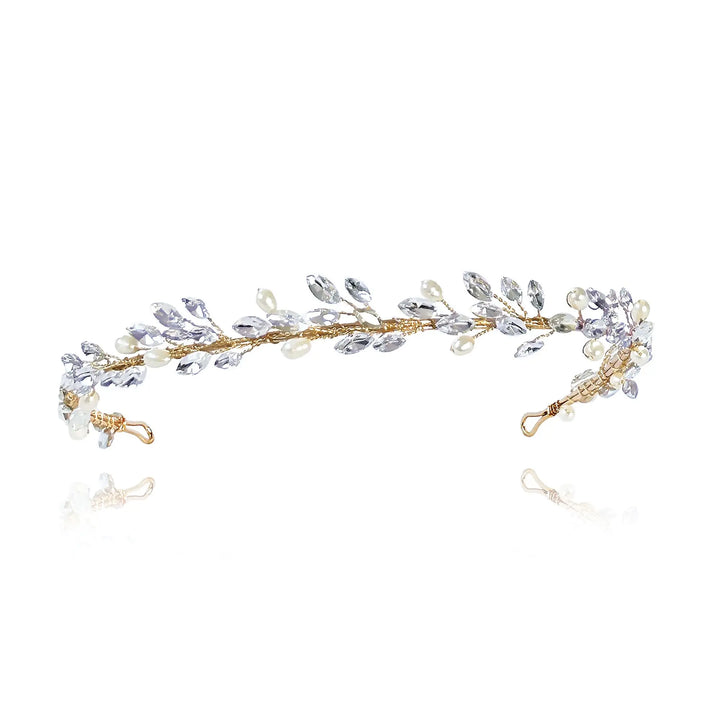 SERRE TÊTE MARIAGE PERLES & CRISTAUX MOONSHINE Ivory and co