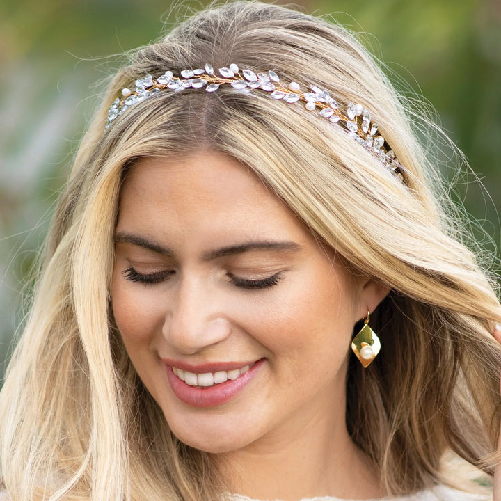 SERRE TÊTE MARIAGE PERLES & CRISTAUX MOONSHINE Ivory and co