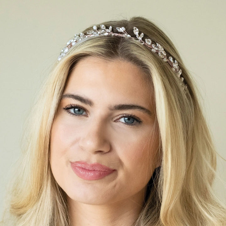 SERRE TÊTE MARIAGE PERLES & CRISTAUX MOONSHINE Ivory and co
