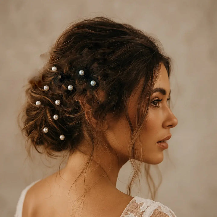 SET DE 10 ÉPINGLES PERLES POUR COIFFURE MARIAGE églantine créations