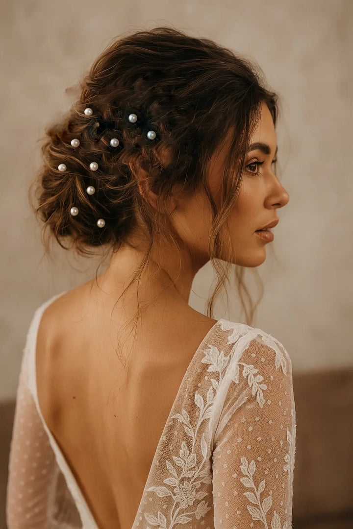 SET DE 10 ÉPINGLES PERLES POUR COIFFURE MARIAGE églantine créations