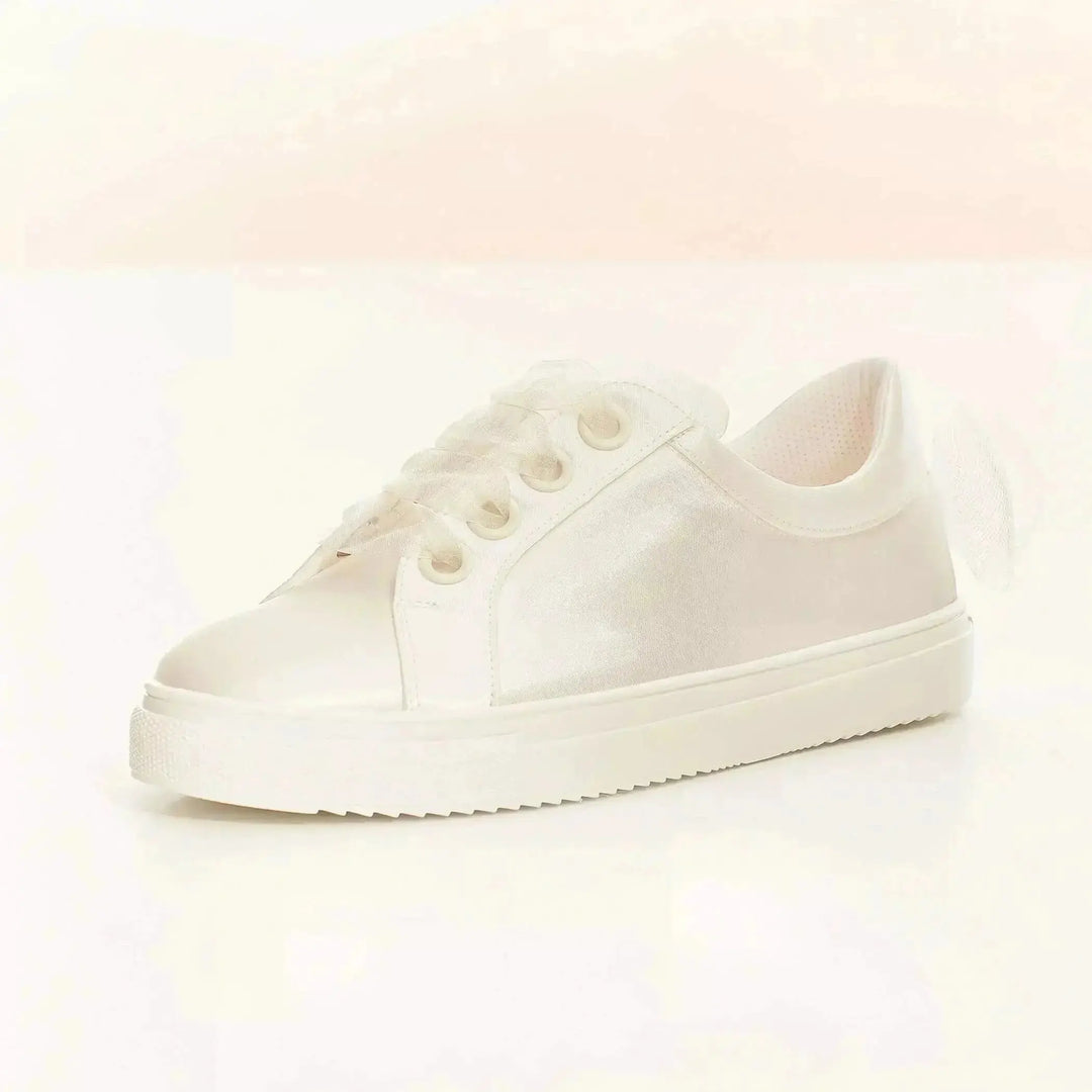 SNEAKERS SATIN IVOIRE EMILY AVALIA