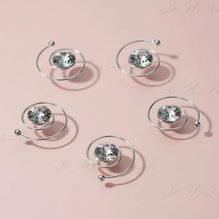 SPIRALE CHEVEUX MARIEE STRASS LOT 5 CURLIES CRISTAL — G.Westerleigh