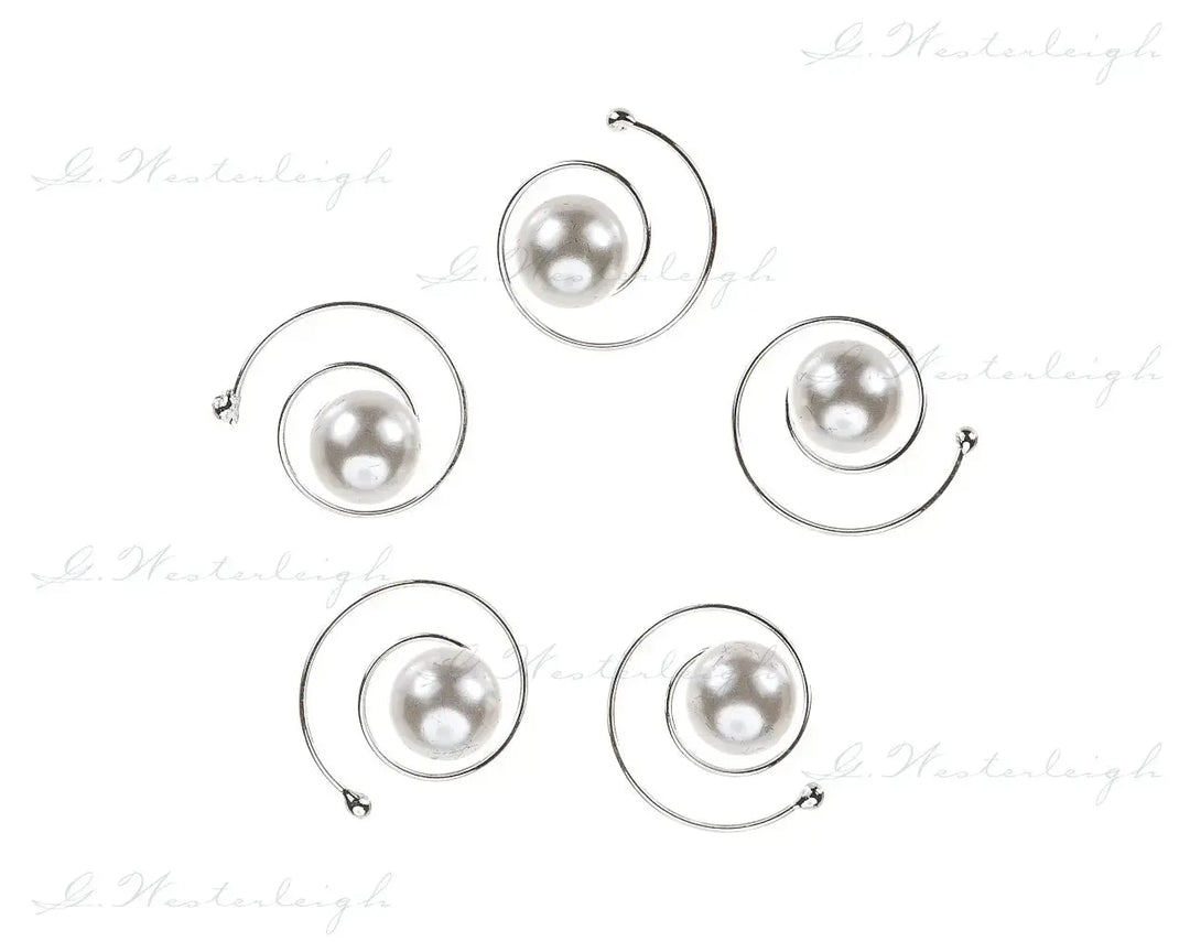 SPIRALES CHEVEUX MARIEE PERLES LOT 5 CURLIES — SR2056A G.Westerleigh