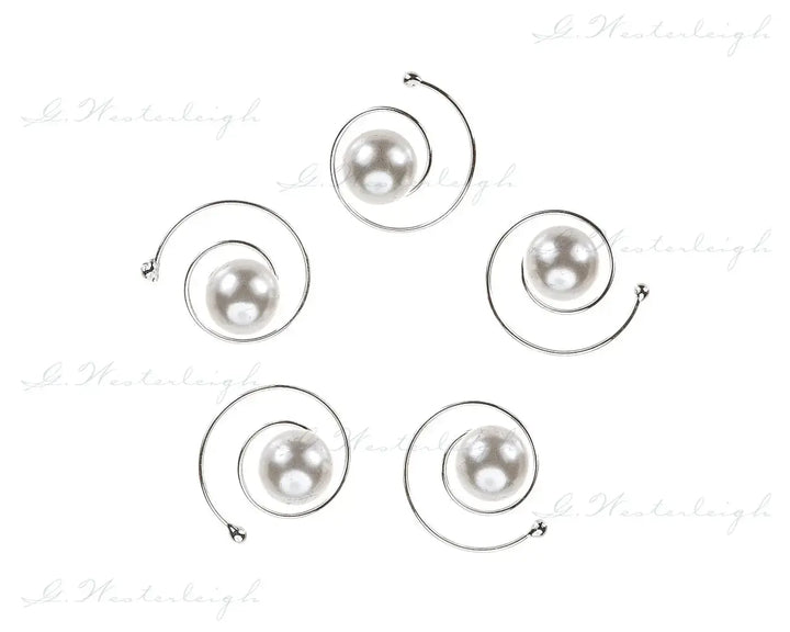 SPIRALES CHEVEUX MARIEE PERLES LOT 5 CURLIES — SR2056A G.Westerleigh