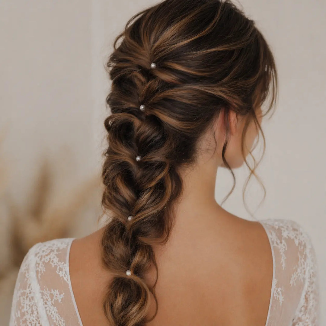 SPIRALES CHEVEUX MARIEE PETITES PERLES LOT 5 CURLIES — SR2056A G.Westerleigh