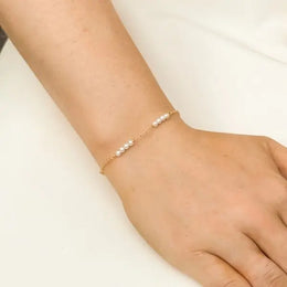 Bracelet de mariée St. Ives – chaîne et perles fines