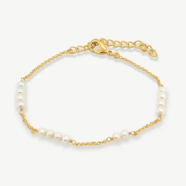 ST. IVES – BRACELET CHAÎNE & PERLES FINES Ivory and co