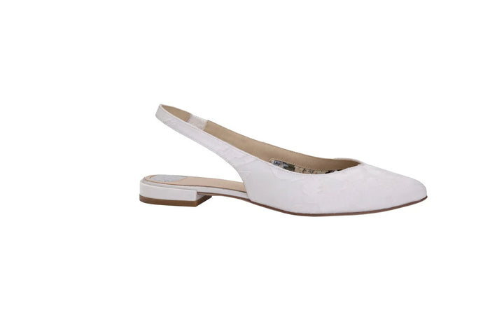 STEVIE – CHAUSSURES DE MARIÉE PLATES SLINGBACK | SATIN OU FLOCK TEXTURÉ THE PERFECT BRIDAL COMPANY