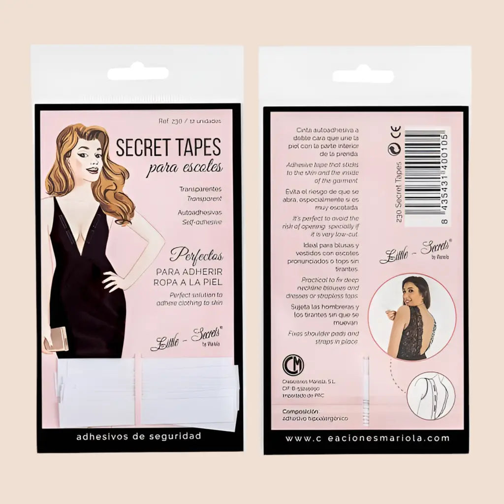STICKS DE DÉCOLLÉTÉ ADHÉSIFS INVISIBLES - MAINTIEN DISCRET POUR ROBES PLONGEANTES Mas Accessoires