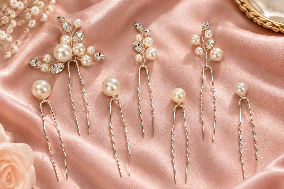 COLLECTION D'ÉPINGLES À CHEVEUX GLAM - PIN 57 ARGENTÉ Athena Bridal Jewellery