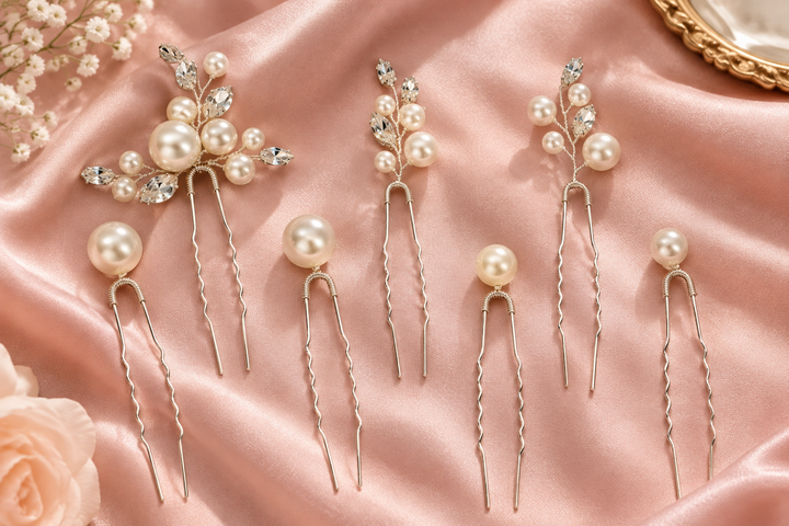 COLLECTION D'ÉPINGLES À CHEVEUX GLAM - PIN 57 ARGENTÉ Athena Bridal Jewellery
