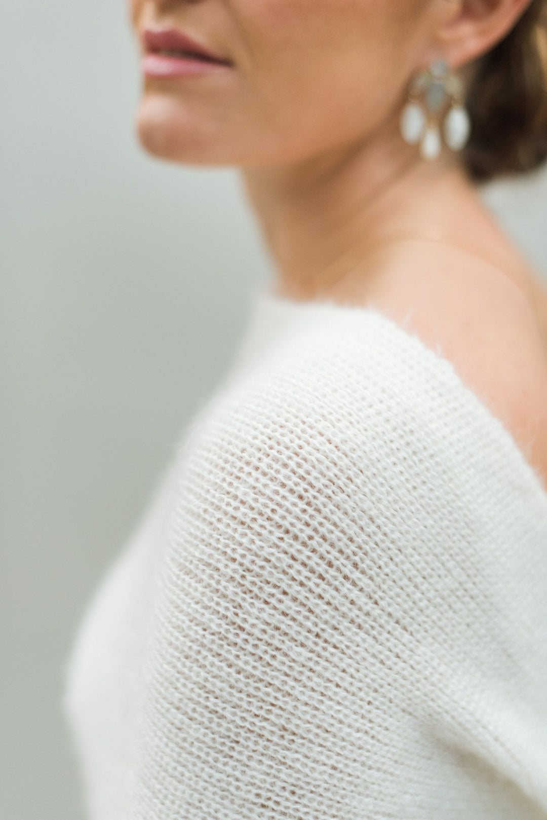 Snood de mariée Chaud Nodi Atelier, tricot artisanal français