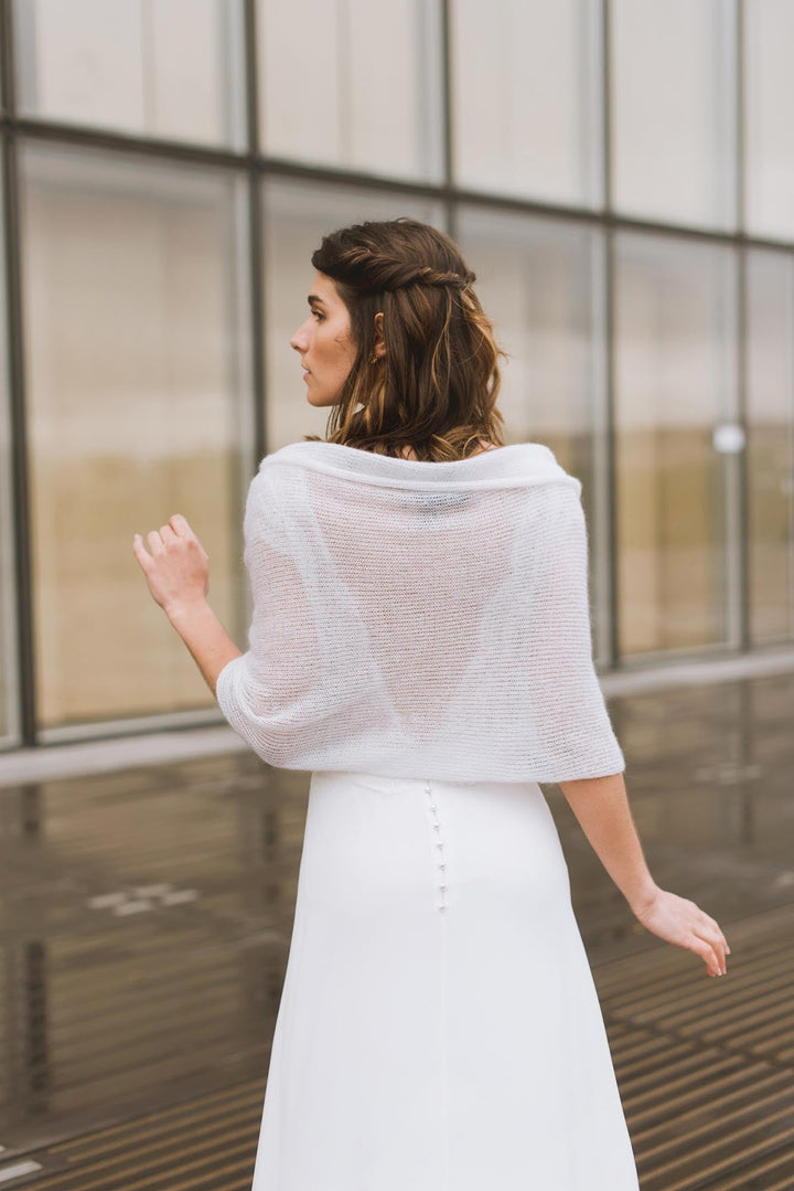 Maille jersey légère du snood de mariée Classique, Nodi Atelier