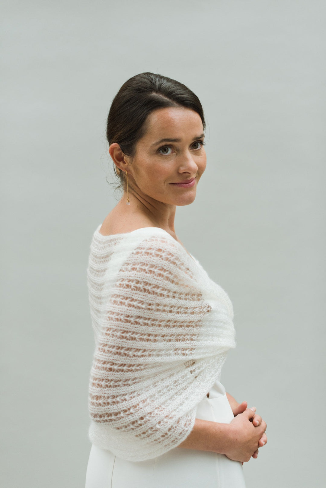 Motifs ajourés du snood de mariée Dentelle en mohair et soie