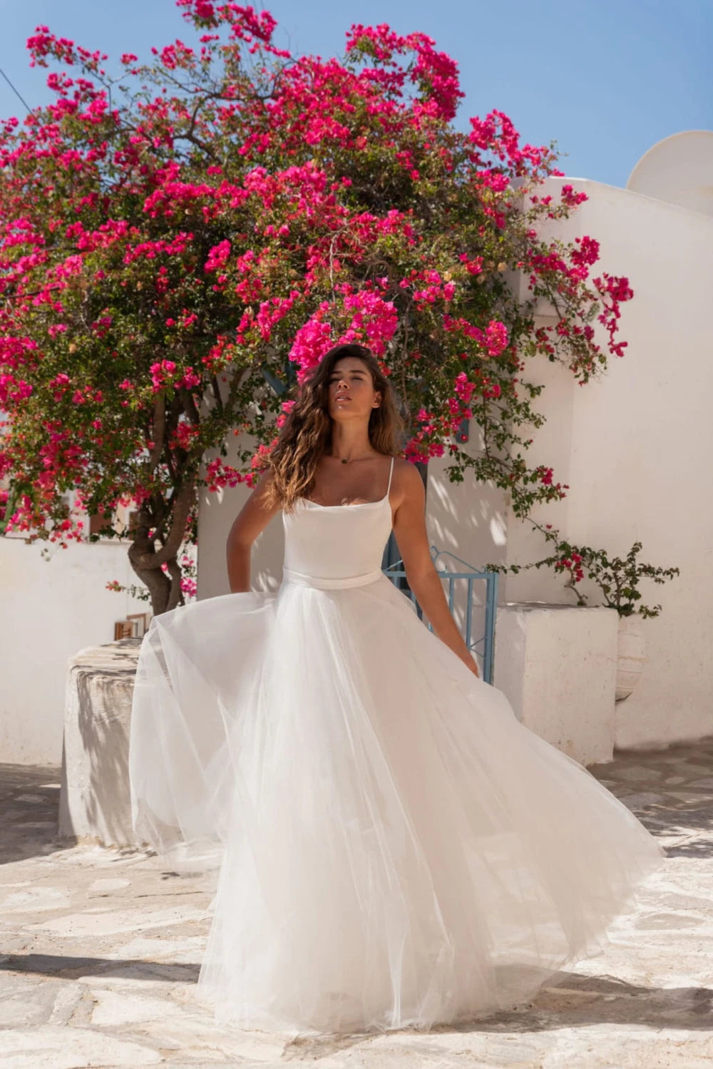 Surjupe de mariée Ingrid SD55 tulle pailleté argent amovible Novias vue 2