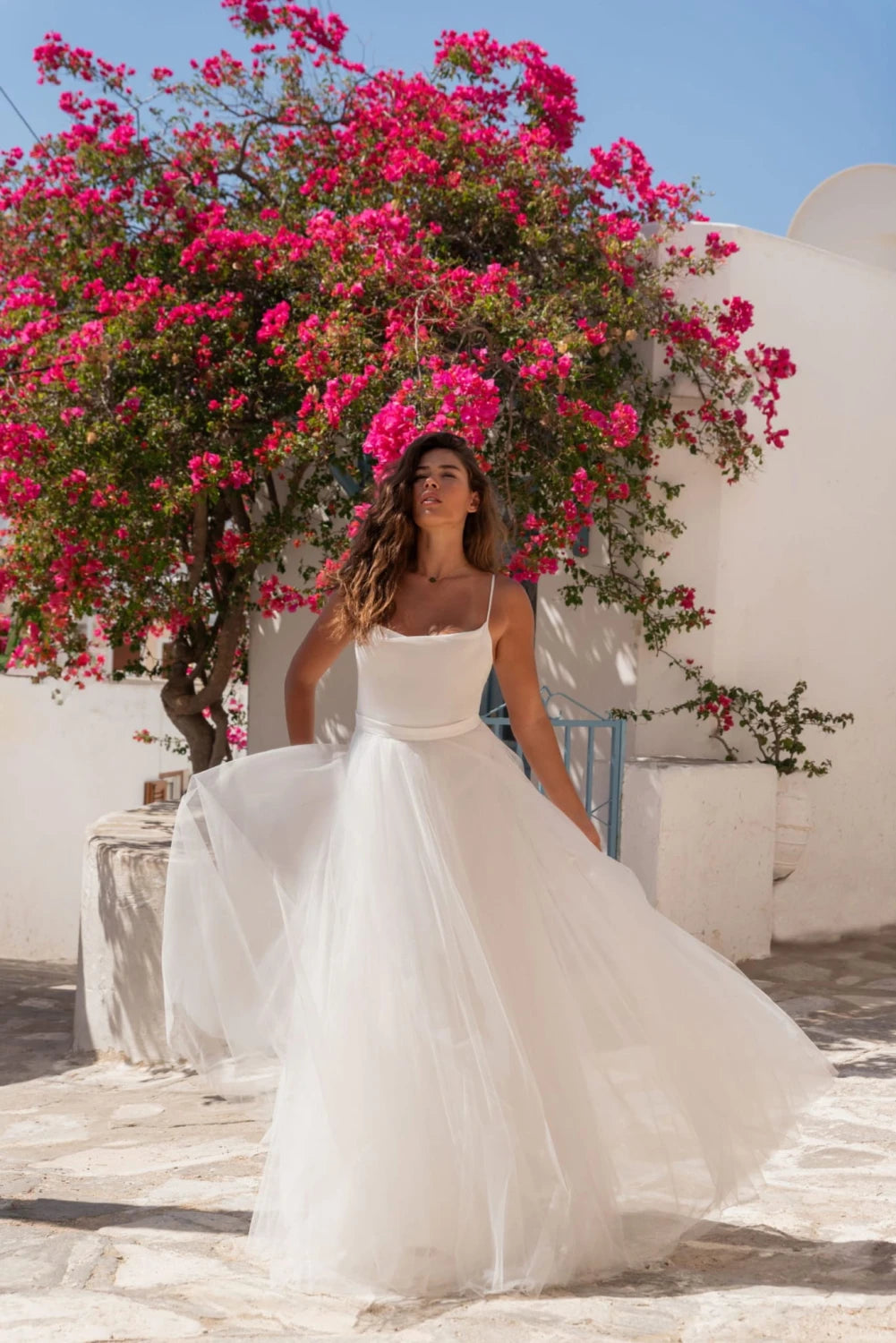 Surjupe de mariée Ingrid SD55 tulle pailleté argent amovible Novias vue 2