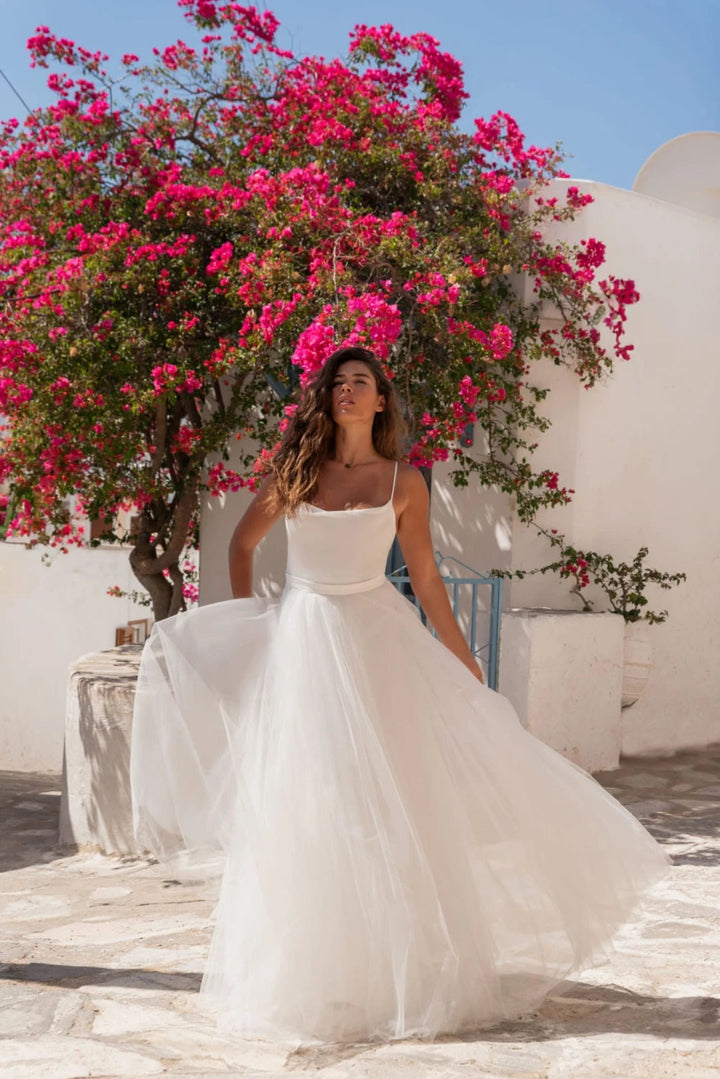 Surjupe de mariée Ingrid SD55 tulle pailleté argent amovible Novias vue 2