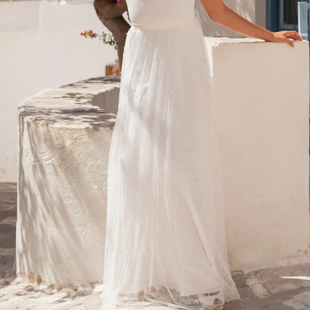 Surjupe de mariée Iria SD56 tulle perlé ligne A Novias