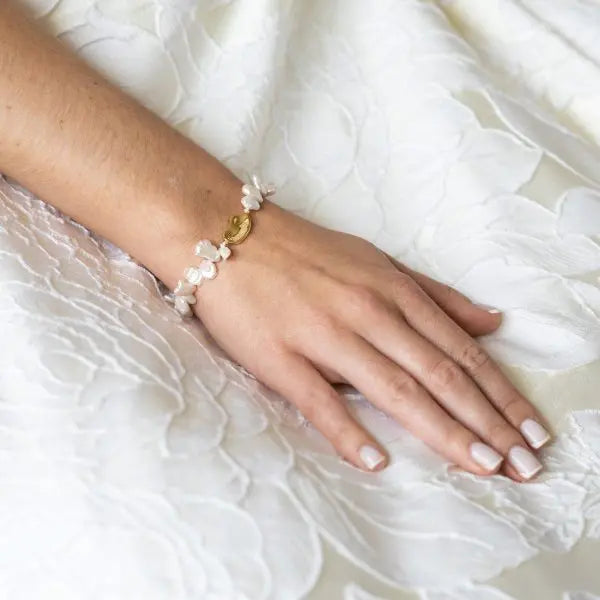 TAHITI – BRACELET AUX PERLES BAROQUES AUTHENTIQUES Ivory and co