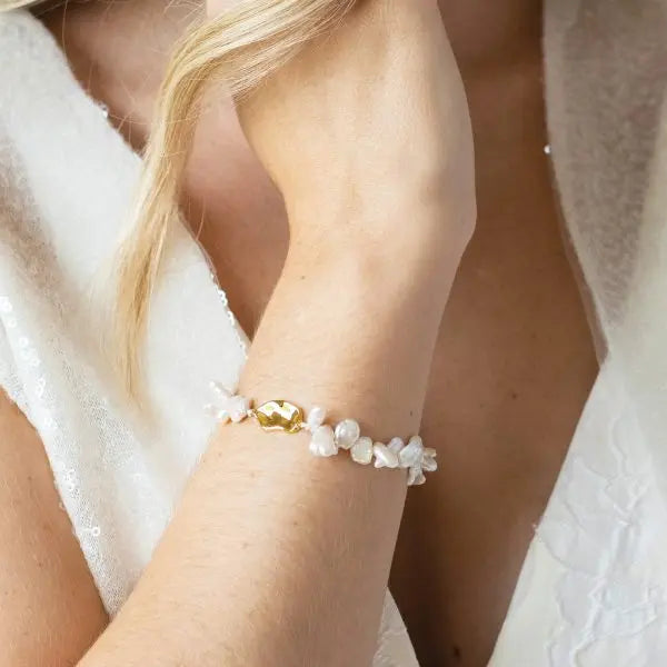TAHITI – BRACELET AUX PERLES BAROQUES AUTHENTIQUES Ivory and co