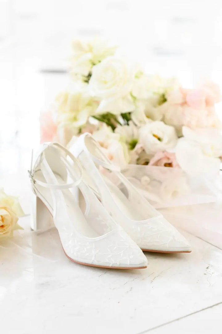 TAMARA – ESCARPINS MARIÉE DENTELLE TALON BLOC G.Westerleigh