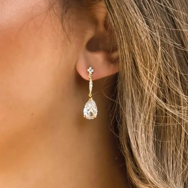 TETBURY – BOUCLES D’OREILLES GOUTTE CRISTAL Ivory and co