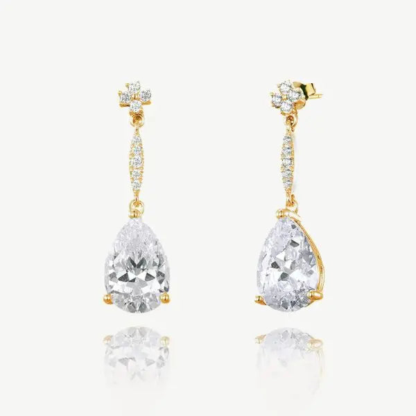 TETBURY – BOUCLES D’OREILLES GOUTTE CRISTAL Ivory and co