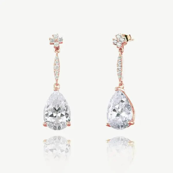 TETBURY – BOUCLES D’OREILLES GOUTTE CRISTAL Ivory and co