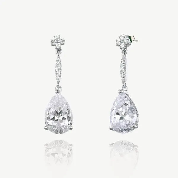 TETBURY – BOUCLES D’OREILLES GOUTTE CRISTAL Ivory and co