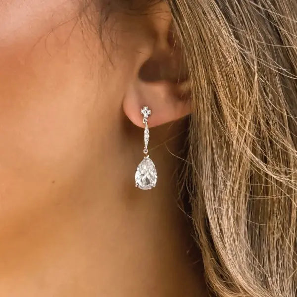 TETBURY – BOUCLES D’OREILLES GOUTTE CRISTAL Ivory and co