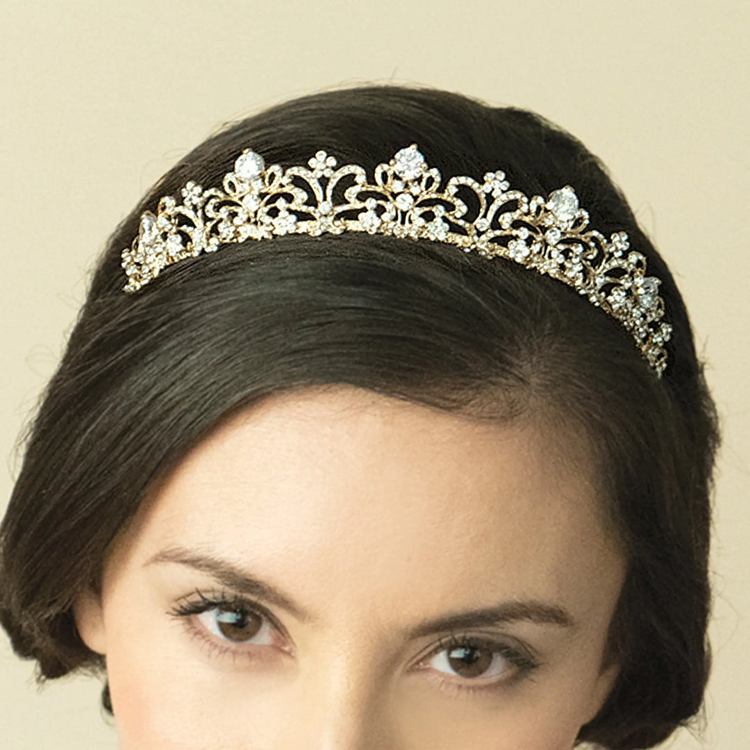 TIARE MARIAGE BEATRIX – CRISTAUX ART NOUVEAU Ivory and co
