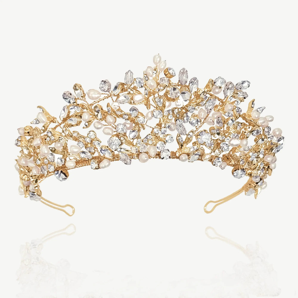 TIARE MARIAGE TATIANA – CRISTAUX & PERLES D’EAU DOUCE Ivory and co