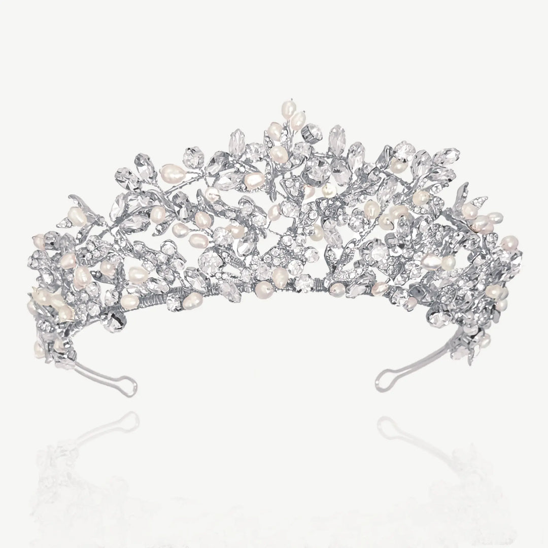 TIARE MARIAGE TATIANA – CRISTAUX & PERLES D’EAU DOUCE Ivory and co