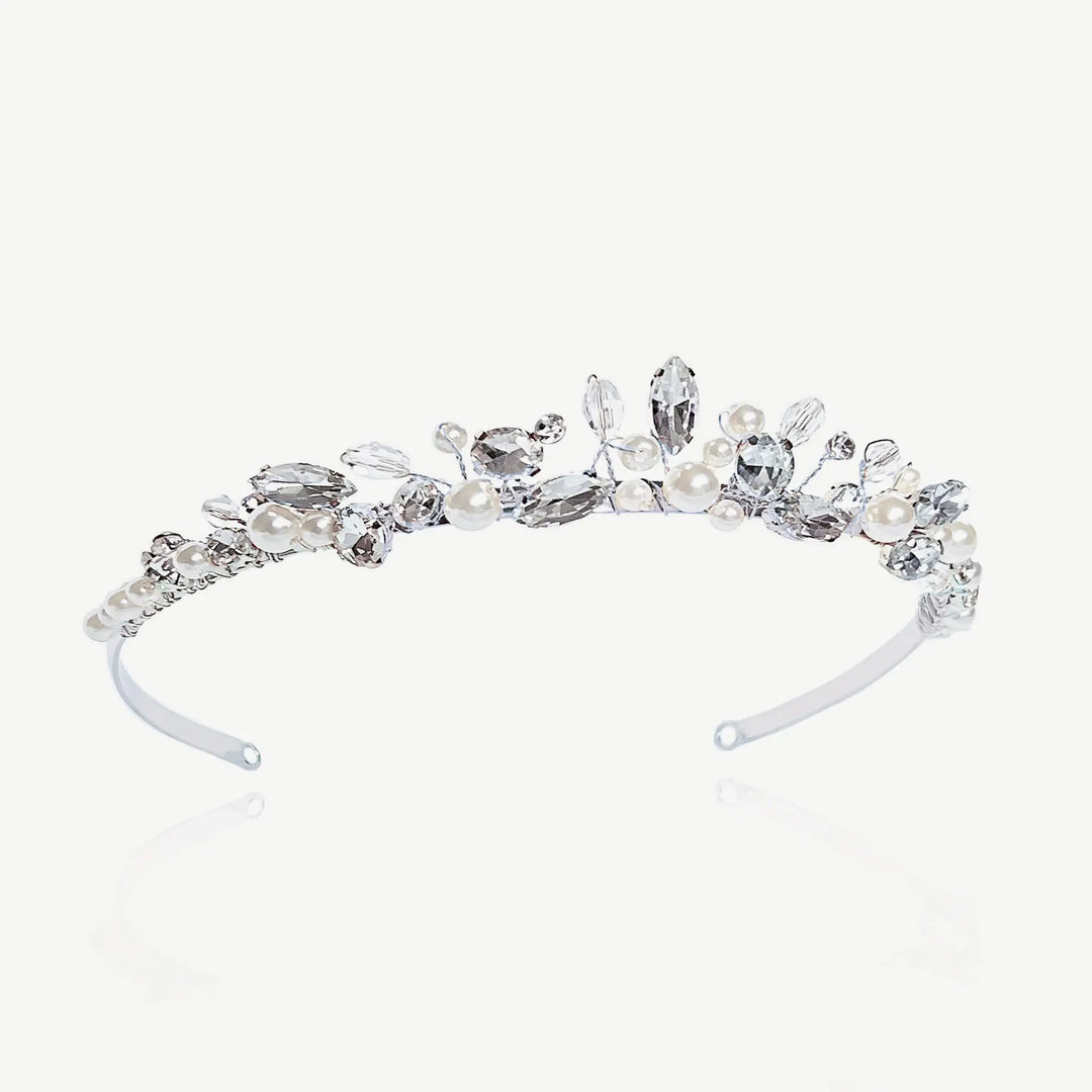 TIARE MARIÉE SNOW QUEEN CRISTAUX & PERLES IVORY AND CO