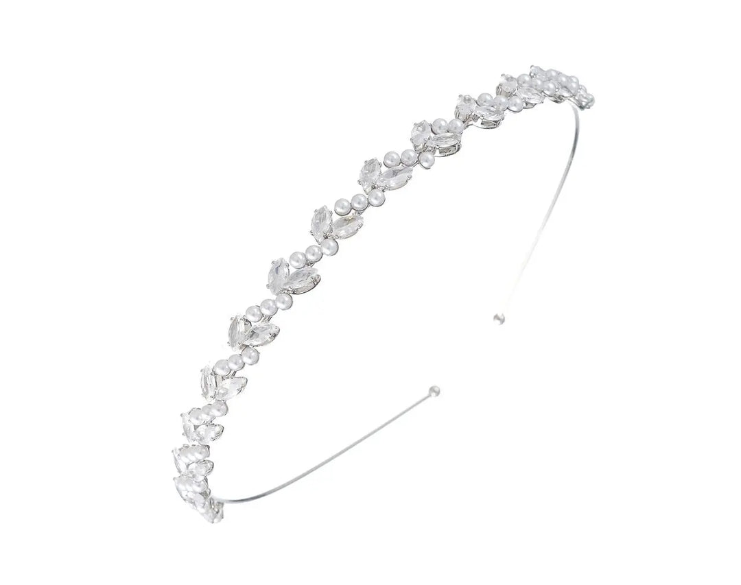 TIARE MARIÉE TR2954 CRISTAUX & PERLES – FINITION RHODIUM G.Westerleigh