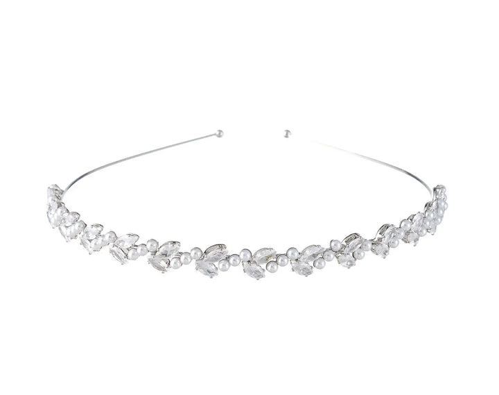 TIARE MARIÉE TR2954 CRISTAUX & PERLES – FINITION RHODIUM G.Westerleigh