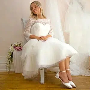 TILLY – BALLERINES DE MARIÉE SATIN IVOIRE | TALON 17 MM & BRIDE CHEVILLE THE PERFECT BRIDAL COMPANY